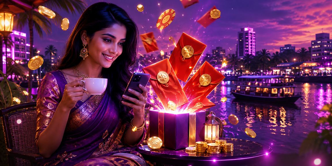 ঢাকায় নিয়ন আলোয় bg66 রেড এনভেলাপ বোনাস উপভোগ করছেন ব্যবহারকারী