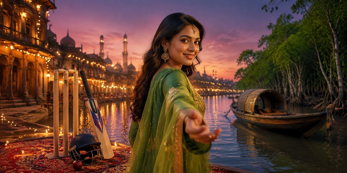 সুন্দরবনের পাশে ঈদ উৎসবে ক্রিকেট বেটিং করছেন ব্যবহারকারী